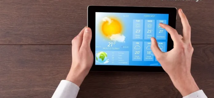 პლანშეტში ამინდის პროგნოზი